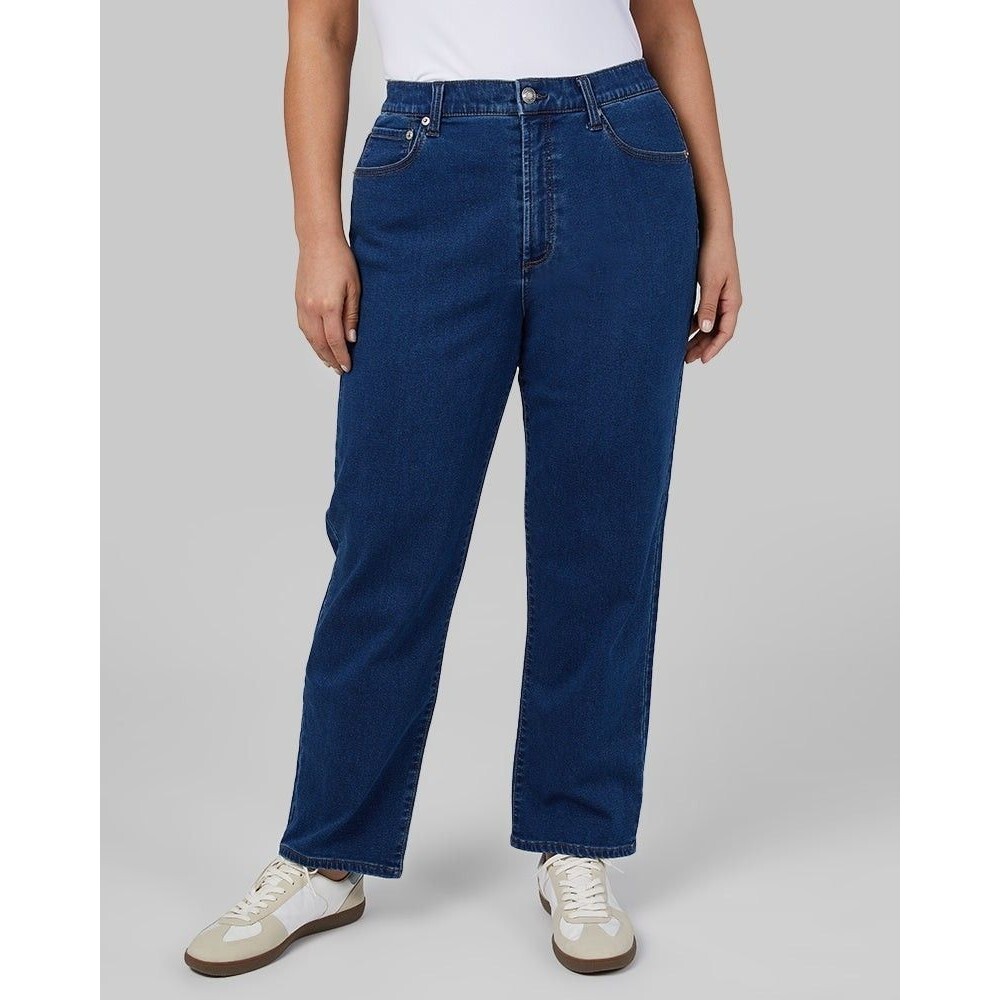 32 Degrees Cool Sweatpant Jeans Womens 18 Blue Indigo Wash Relaxed Fit NEW
